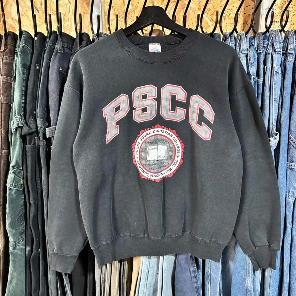 Vintage 80s Jerzees PSCC Puget Sound Christian College Sweatshirt - Made in USA